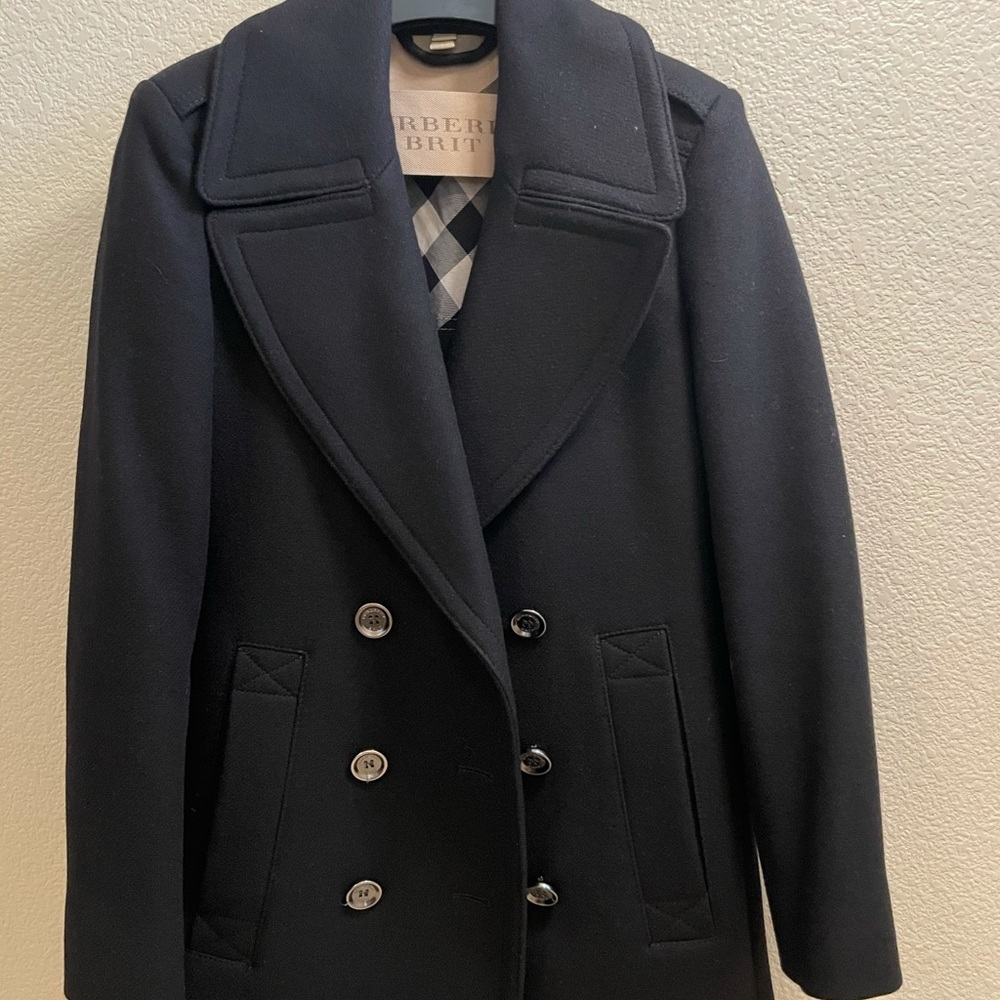 Burberry pea coat jacket size US 2